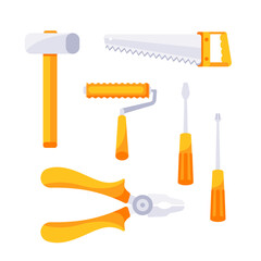 Mechanic, Construction tool set for home repairs. Renovation kit. Equipment for repair