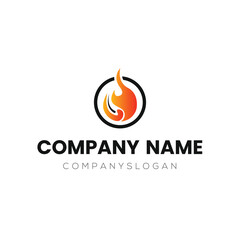 Flame logo design, vector logo design, illustration 