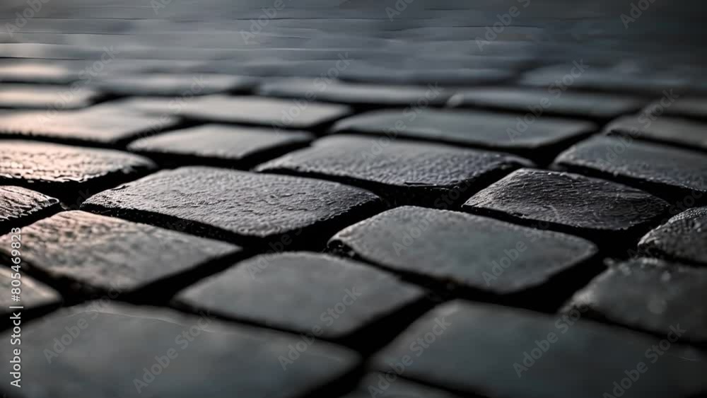 Poster monochrome stone floor pattern generative ai