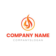 Fire logo design, vector logo design, illustration 