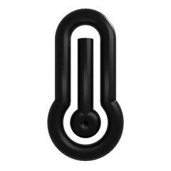 High temperature icon 3D PNG symbolic