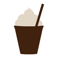 フローズンドリンクのアイコン　シルエット