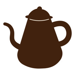 ティーポットのアイコン　シルエット