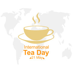 International tea day background vector