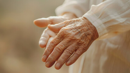 hands of older person