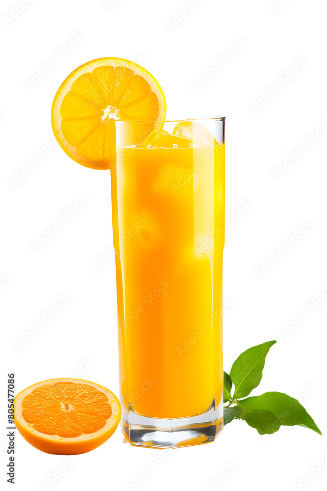 Canvas Prints juice, orange juice in a glass on transparent background png - Canvas Prints