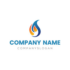 Flame logo design, vector logo design, illustration  