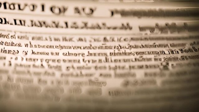 Detailed Book Page Close-Up Generative AI