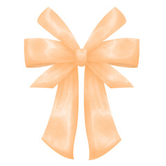 Orange bow illustration hand drawing