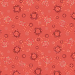 Boho flowers seamless vector pattern design