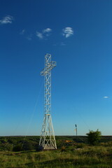 A tall metal tower