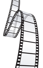 MOVIE, PHOTOGRAPHY film strip ISOLATED ON WHITE BACKGROUND