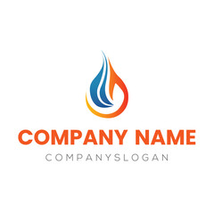 Gas drop logo design, vector logo design, illustration 