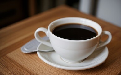 Obraz premium close up shot professional photograph of cup of coffee