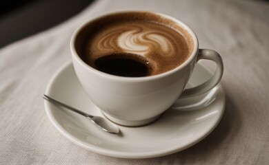 Fototapeta premium close up shot professional photograph of cup of coffee