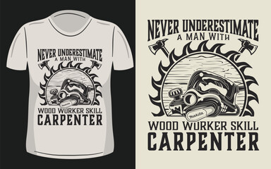 Carpenter t-shirt design. 