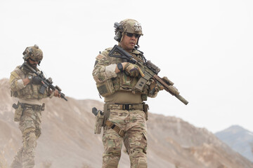 Soldiers patrol in afghanistan