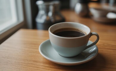 Obraz premium close up shot professional photograph of cup of coffee