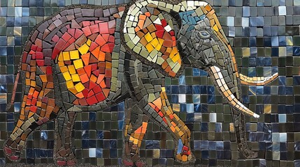 Mosaic elephant