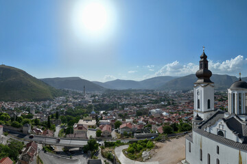 Fototapeta na wymiar The Cathedral of the Holy Trinity - Mostar