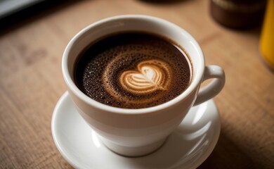 Fototapeta premium close up shot professional photograph of cup of coffee