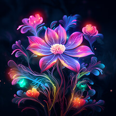 Naklejka premium Abstract colorful flower
