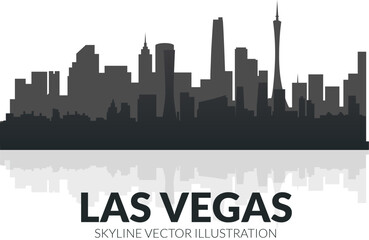 Obraz premium Las vegas vector silhouette skyline vector illustration