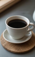 Obraz premium close up shot professional photograph of cup of coffee