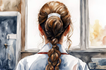 nurse back view world nurse day background 