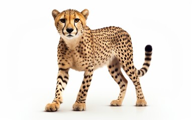 Cheetah Against Clean White