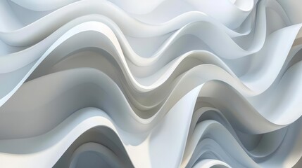 Obraz premium Light elegant dynamic abstract patterns merge with white luxury in a modern shape design, creating a sophisticated backdrop, Sharpen 3d rendering background