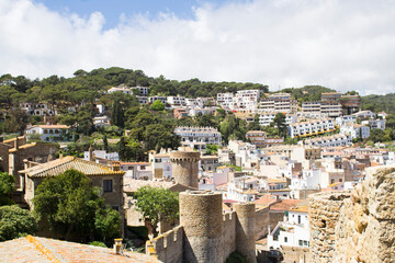 View of the city on a summer day. Tossa de Mar. Spain.