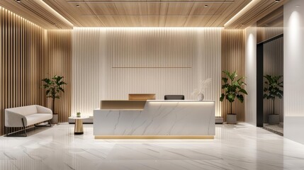 The Background of a modern business environment is encapsulated by clean lines and minimalist design, promoting clarity and focus, Sharpen 3d rendering background