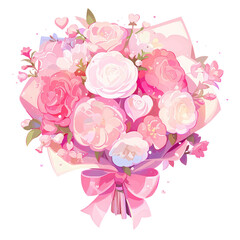 Valentine's Day, love, gift box, rose, balloon, pink
