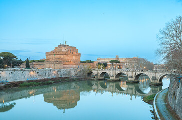 A meandering river intersects a bustling city, with a stately bridge casting a shadow over the...