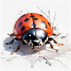 ladybug on a white background