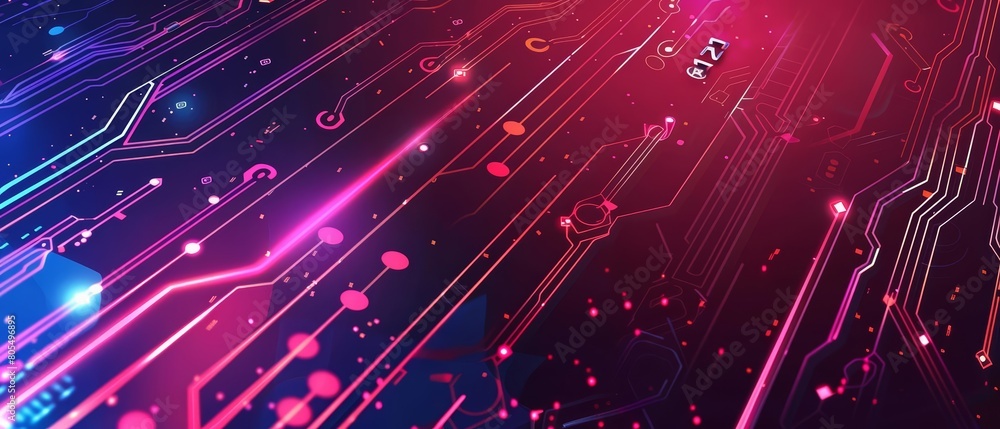 Poster this creative banner of modern technology showcases a sleek, futuristic design, and element of main 