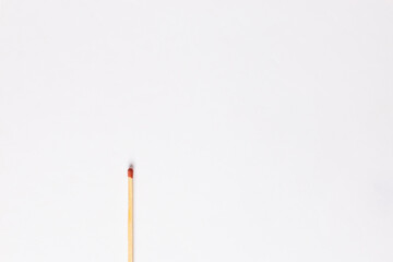 Matchstick on white background