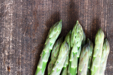 Green fresh asparagus close-up.