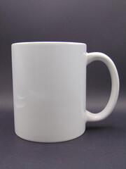 11oz white mug ceramic mockup for print on demand.;  blank plain background. The mug can be used to...