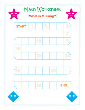 Math worksheet what is missing