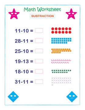 Math worksheet Subtraction