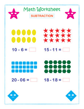 Math worksheet Subtraction
