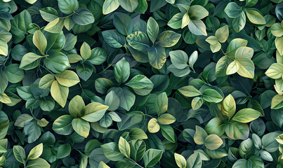 Lush Green Foliage Background, Generate AI