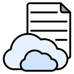 Cloud Paper Icon Element For Design