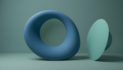 Blue Shape Background: Abstract Design Backdrop Sleek