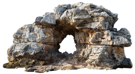Majestic artificial rock archway, cut out