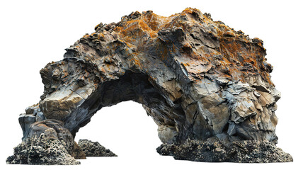 Majestic artificial rock archway, cut out