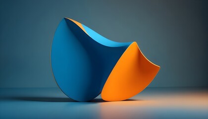 Blue Shape Background: Design Abstract Backdrop Sleek