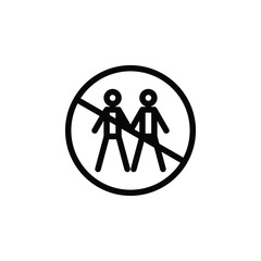 vector icon illustration of 'Keep the Distance', advocating for social distancing to prevent the spread of diseases